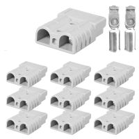 10Pcs for Anderson Style Plug Connectors DC 50A 12-24V 6AWG Double Pole with Copper Contact Power Connectors