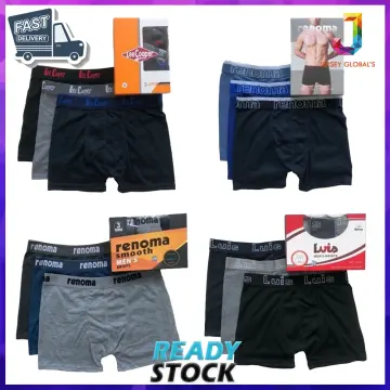 5 IN A SET) WJS 5pcs 5 pcs Men Boxers Underwear Pure Cotton Boxers Cotton  Young Medium Waist Extra Large Size Loose Four Corners Underpants Boxer  Boy's Brief Seluar Dalam Lelaki 男士平角内裤