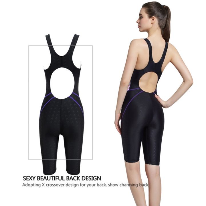 professional-swimwear-knee-length-comition-swimsuit-racing-suit-women-quick-dry-swimsuits