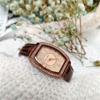 Authentic vintage barrel watch for women light luxury holiday gift for students exquisite forest style high-looking ins style quartz watch