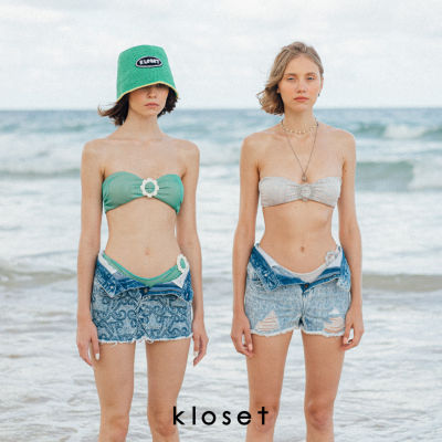 Kloset (KK22-SW005)  Acrylic ring  Bikini Set ชุดว่ายน้ำ บีกีนี่ ชุดว่ายน้ำผู้หญิง