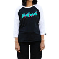 เสื้อ BILTWELL WOMENS 1985 RAGLAN BLACK WHITE