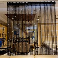 【HOT】☃ 100x200cm Beaded Curtain Glitter Tassel String Door Curtains Window Room Divider Tulle for