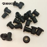 10PCS Silicone rubber  wire grommet Round hollow plugs with hole 3mm 3.5mm 4mm 4.5mm 5mm Silicon end caps rubber O-rings gasket Gas Stove Parts Access