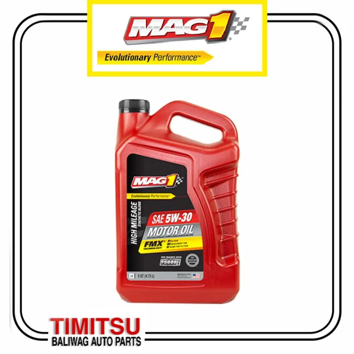 Philippine spot MAG 1 HIGH MILEAGE SYNTHETIC BLEND SAE 5W‑30 MOTOR OIL