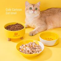 （glistening shop）สูง CatBowl ป้องกันการพลิกคว่ำชามสุนัขคอป้องกันแมวอาหารสัตว์เลี้ยงตู้น้ำสำหรับแมวและอุปกรณ์สัตว์เลี้ยง