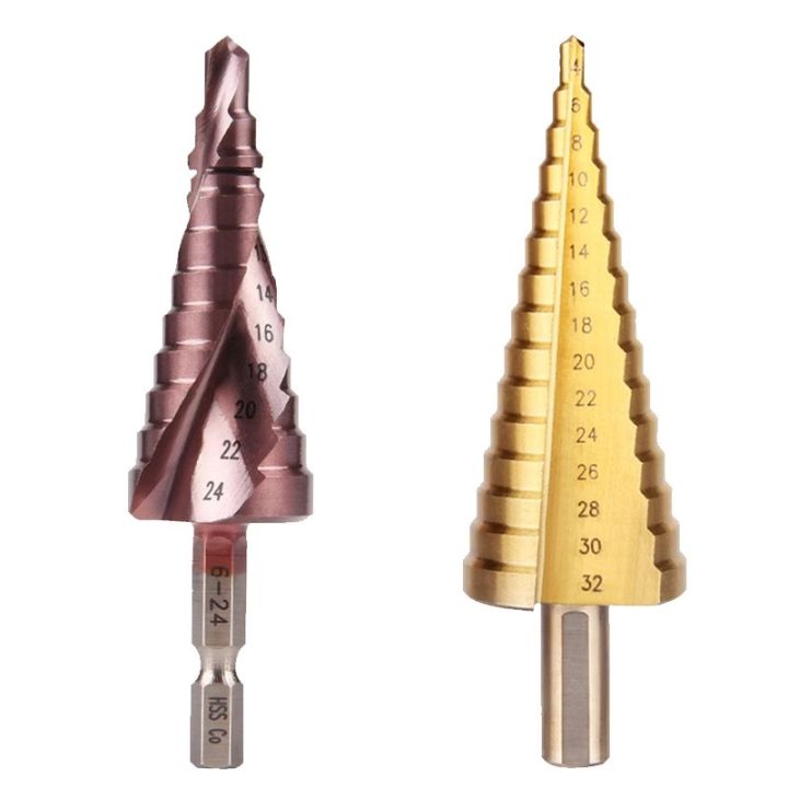 azzkor-hss-high-hardness-titanium-step-pagoda-drill-bit-for-metal-woodworking-high-speed-stepped-conical-stage-drill-power-tools