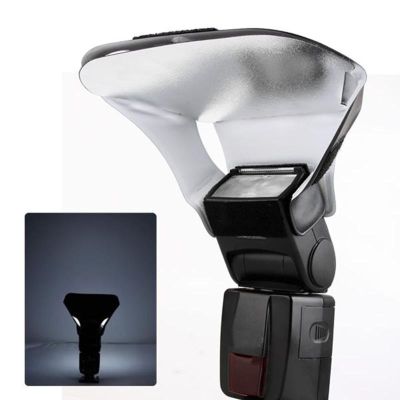 [ELEGANT] 3 in 1 Flash Light Diffuser Bouncer Kit with 3 Colors Silver Gold White Reflector for Digital Cameras Speedlite Speedlight