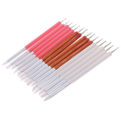 【cw】5pcsSet Soft Pottery Clay Tool Silicone Stainless steel Two Head Sculpting Polymer Moing Shaper Art Tools Wholesale