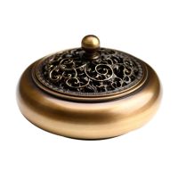 Indoor Copper Incense Burner Aromatherapy Natural Aroma Incense Coil Fragrance Censer Holder Room Home Decoration