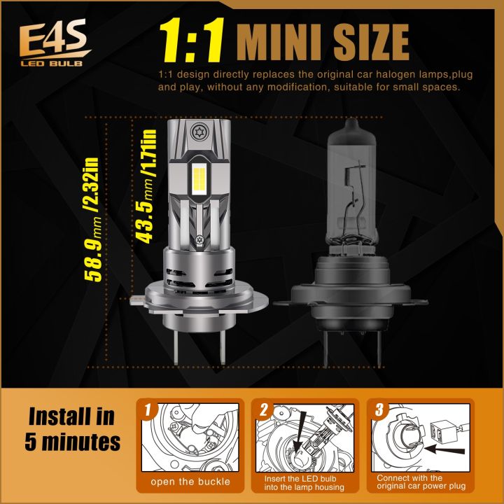 ไฟหน้าไม่มีข้อผิดพลาด-led-canbus-h7-2x-รถหลอดไดโอดไฟสีขาว12v-สำหรับ-skoda-octavia-kia-sorento-hyundai