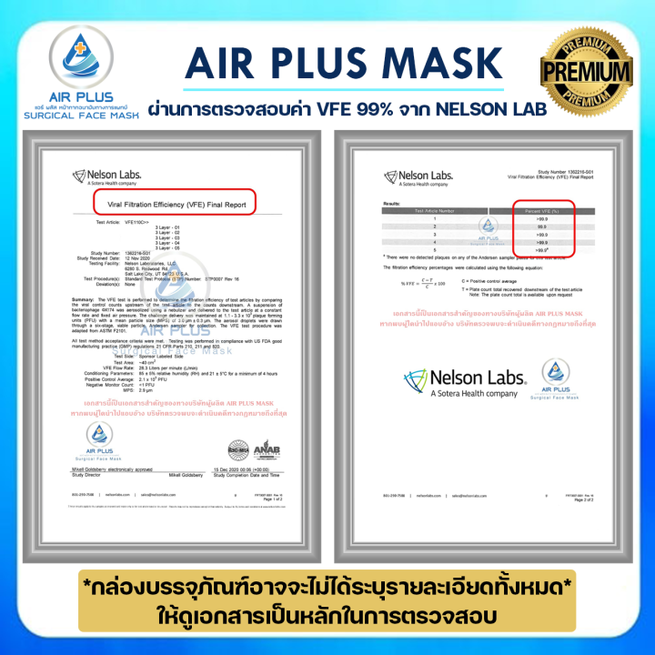 ผลิตในไทยงานนุ่ม-งานคุณภาพ-มีอย-ปลอดภัย-vfe-bfe-pfe-99-air-plus-mask-หน้ากากอนามัยทางการแพทย์-หนา-3-ชั้น-1-กล่อง-50ชิ้น-สีขาว