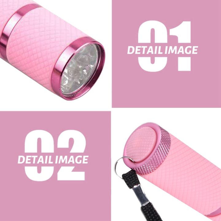 outdoor-mini-pink-rubber-coated-9-led-flashlight-torch