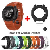 [SOSO 3C accessories] สายรัดข้อมือซิลิโคนสำหรับ Garmin Instinct Smart Watch สายคล้องคอสร้อยข้อมือพร้อมเคสป้องกัน