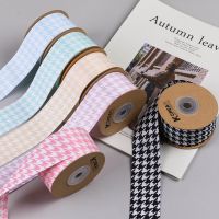 【hot】！ 10 Yards 25MM 38MM Colorful Houndstooth Printing Hair Bows Crafts Accessories Material YM2022062202