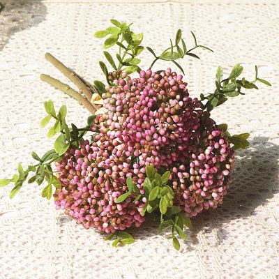 [AYIQ Flower Shop] 3ชิ้น/มัดแฮนด์เมดกานพลูพืชพลาสติกดอกไม้ประดิษฐ์สำหรับบ้านตารางตกแต่งงานแต่งงานฟลอเรสเฟลอร์ Artificielle พวงหรีด