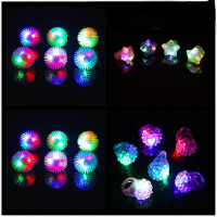 36Pcs LED Light Up Jelly Rings Bulk Flashing Finger Ring Birthday Party Favors For Kids s Halloween Navidad