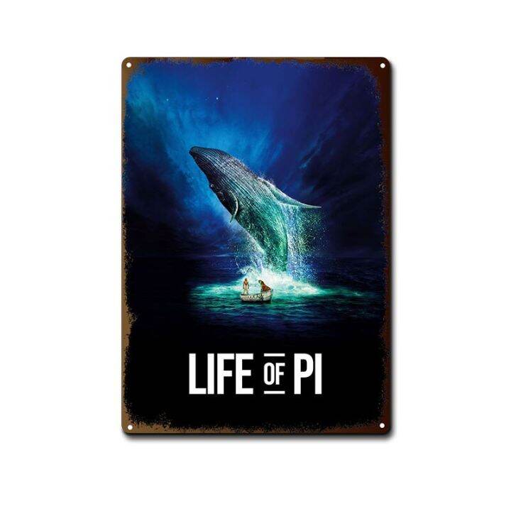 ป้ายโลหะดีบุกป้ายโลหะภาพยนตร์โบราณโปสเตอร์โลหะการตกแต่งศิลปะบนผนังสำหรับมนุษย์ถ้ำตกแต่งผนังบ้านโรงภาพยนตร์ในห้องนอน