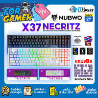 ?NEW?NUBWO X37 NECRITZ MECHANICAL KEYBOARD?GRAYWOOD SWITCH V1 ไฟแบบ?️‍?RGB LIGHTING พิมพ์ EN/TH ตอบสนองอย่างรวดเร็วและแม่นยำ