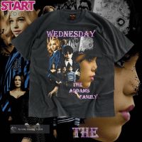 START มหัศจรรย์สไตล์โกธิค ตระกูล Addams ถ้าชอบอย่าพลาด เสื้อยืดแนววินเทจ ลาย WEDNESDAY THE ADDAMS FAMILY ทรงOversize