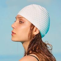 Women Silicon Swimming cap Adults Waterproof Large Men Summer Diving Caps Swim Pool hat Long Hair Ear Protect Flexible Swim Caps