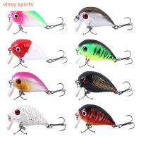 VINEY เบ็ดพลาสติก Crankbait คุณภาพสูง4.5ซม. เหยื่อแข็งลอยได้เหยื่อปลอมเหยื่อล่อปลาจำลองเหยื่อตกปลาเบ็ดแบบ Jerkbait