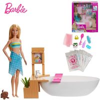 ชุดของเล่นตุ๊กตาอาบน้ำฟอง Barbie สำหรับลูกสุนัขผงฟองและของขวัญสำหรับเด็กอายุ3-7ปีของขวัญวันเกิดของเล่นเด็กผู้หญิง