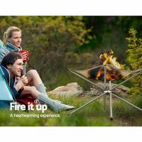 Outdoor Portable Fire Rack Folding Table Grill Wood Point Charcoal Camping Grid Light Stove Stove Super Heating S I1Q0