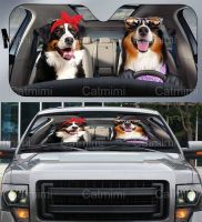 【LZ】 Bernese Mountain Car Sun Shade Bernese Sunshade Bernese Car Accessory Car Sunshade Funny Car Windshield Sunshade MCL162006N0