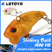 LETOYO Mini Vib Ratlin สำหรับตกปลา28mm2 3G เหยื่อตกปลาแบบจมเหยื่อแข็งว่ายน้ำเต็มชั้นสำหรับเกาะตกปลาปลาเทราท์พื้นที่