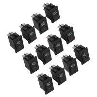 12X 12V 35A Car Truck Boat Fog Light Rocker Switch LED Light Dash Board Toggle 4Pin Black