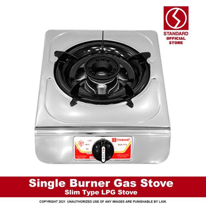 Standard Gas Stove Single Burner LPG stove Stainless Steel (Slim type
