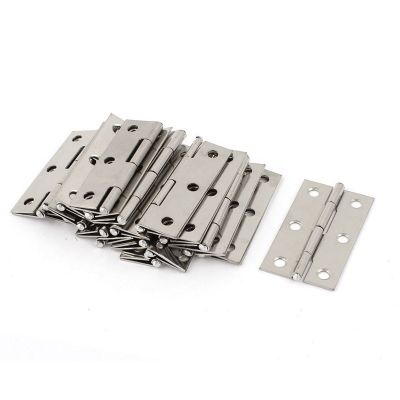 2.5 inches Long 6 Mounting Holes Stainless Steel Butt Hinges 20 Pcs (Pack of 20)