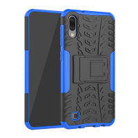 เคส Samsung M10 กรณีนาฬิกาพีซีสุดหรู + TPU Stand Armor กรณีกันกระแทก