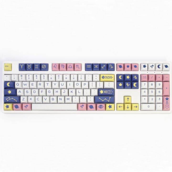 132-คีย์-constellation-pbt-keycaps-xda-โปรไฟล์-mx-switch-อะนิเมะน่ารัก-keycap-สำหรับ-diy-คีย์บอร์ดเกมกลชุดที่กำหนดเอง-iewo9238