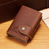 （Layor wallet）  Slim Male Walet Luxury Hasp Purse Short Men Wallets Genuine Leather Bank Card Holder Credit Travel Credential Coin Money Bag