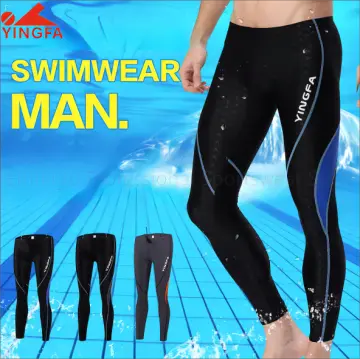 Swim Pants Men Long Swimwear Shark Skin Professional