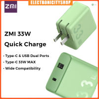 Ĕ Zmi อะแดปเตอร์ชาร์จเร็ว 33W 1A1C Type-C Usb-A 100-240V แบบพกพา พร้อมสวิตช์   อะแดปเตอร์ชาร์จ