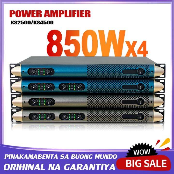 amplifier KS2500/KS4500 Propesyonal na Amplifier 850 Watt 2/4 Channel