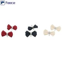 FEECE 2pcs สำหรับผู้หญิง ส้นสูงมีส้น เจ้าสาวในบ้าน ที่หนีบริบบิ้นโบว์ คลิปเงางาม คลิปตกแต่งรองเท้า หัวเข็มขัดรองเท้ากุทัณฑ์