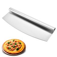 Stainless Steel Pizza Cutter Multifunctional Rolled Edge Metal Noodle Knife Creative Cheese Cutter Kitchen Pastry Baking Tools