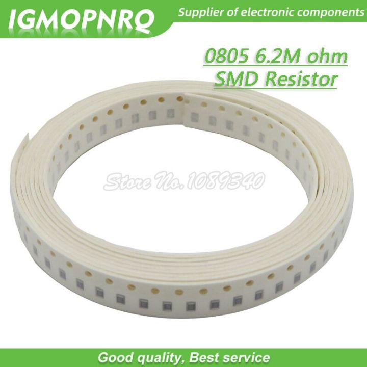 300pcs 0805 SMD Resistor 6.2M ohm Chip Resistor 1/8W 6.2M 6M2 ohms 0805 6.2M