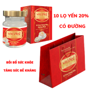 Combo 10 Lọ 20% Yến sào cao cấp win sNest tổ yến chưng sẵn đường phèn 70