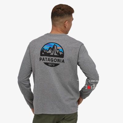 เสื้อยืดแขนยาวกีฬาคอรอบสบายๆผู้ชาย Patagonia