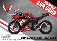 สติ๊กเกอร์ Honda CBR 500R - ลาย CARNAGE ปี 2016-2023