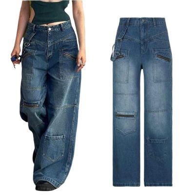 【CC】▤✲✠  Styles Baggy Jeans Tall Womens Straight Wide Leg Pants