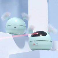 ของเล่นสำหรับแมวสุนัขแสนสนุกหุ่นยนต์ไฟเลเซอร์ตัวชี้ LED อัตโนมัติ360องศาสำหรับฝึกสัตว์เลี้ยงให้มีความบันเทิงของเล่นชาร์จ USB