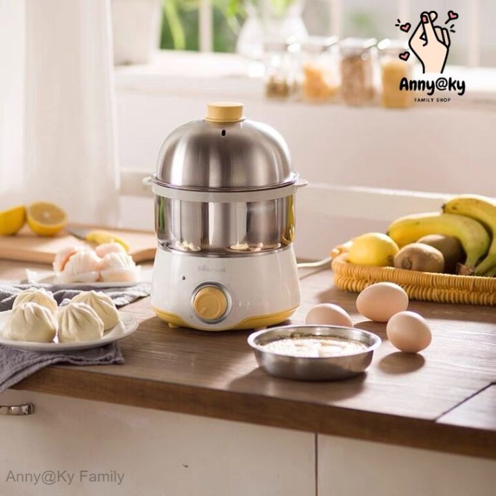 little-bear-egg-cooker-304-stainless-steel-double-layer-egg-steamer-small-steamer-with-automatic-power-off-at-regular-intervals-sterilization-of-baby-bottles-egg-cooker