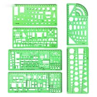 [Old A Hardware] 6ชิ้นแม่แบบวาดรูปอเนกประสงค์สถาปนิกชุดออกแบบตกแต่งภายในบ้านแผน