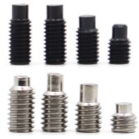 M3 M4 M5 M6 M8 Black 12.9 Grade 304 Stainless Steel Hex Hexagon Socket Set Screws with Dog Point Grub Convex End Bolts DIN915 Fasteners